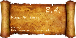 Rupp Adrienn névjegykártya